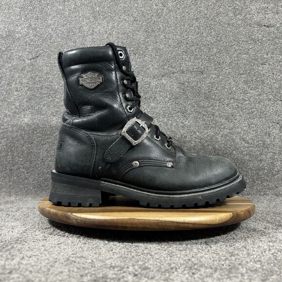 Harley Davidson Faded Glory 91003 Mens Size 8.5 Black Leather Motorcycle Boots main image 9